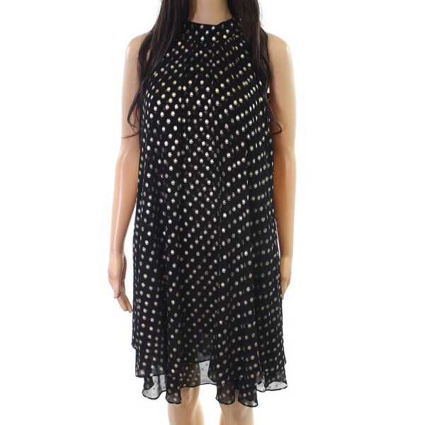 eliza j black and gold dress