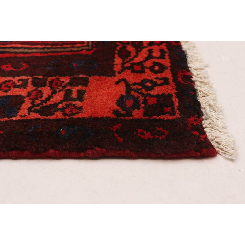 ECARPETGALLERY Hand-knotted Andelz Red Wool Rug - 3'7 x 9'4