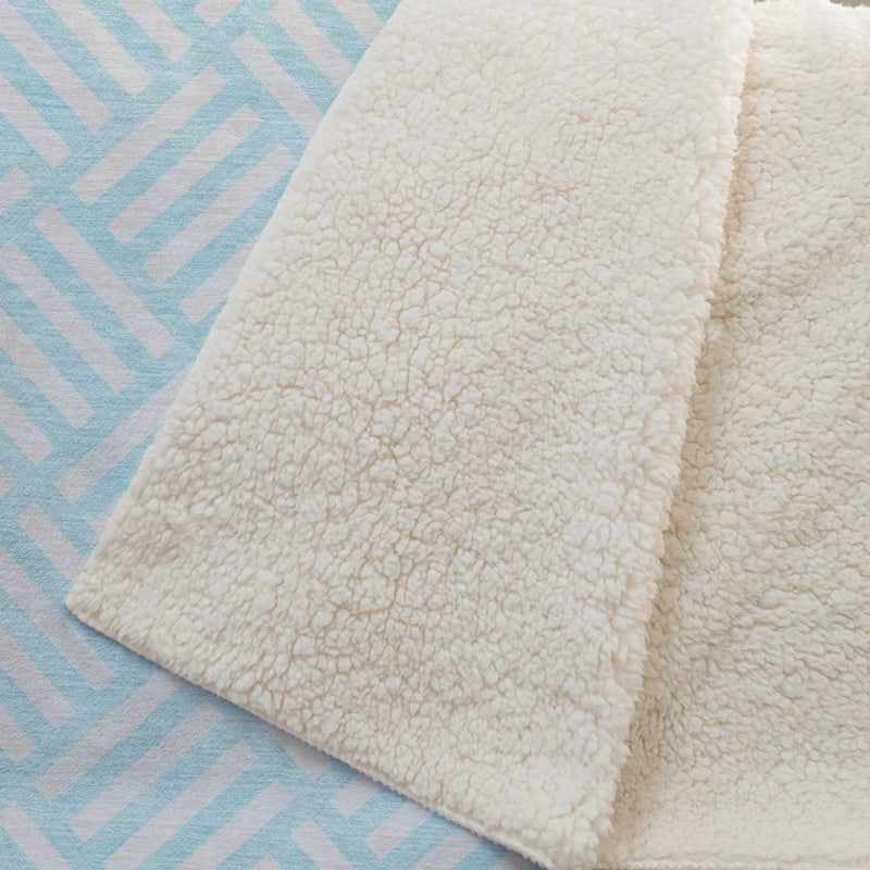 Premium Machine Washable Contemporary Geo Sherpa Throw Blanket
