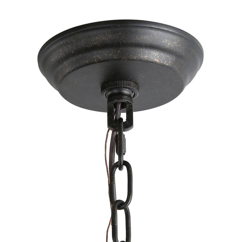 Farmhouse 8-light Wood Island Chandelier for Dining Room - L29.9"xW13"xH22.8"