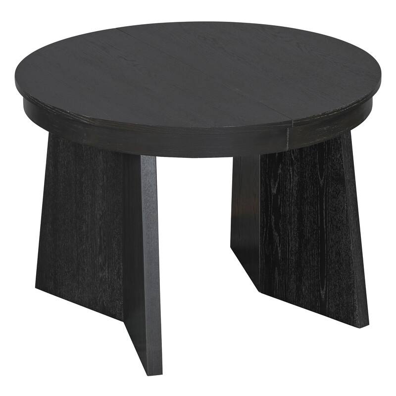 Spruce & Spring Round Dining Table Set for 4, Extendable 5-Piece Mid Century Modern Farmhouse Table with Rattan Chairs