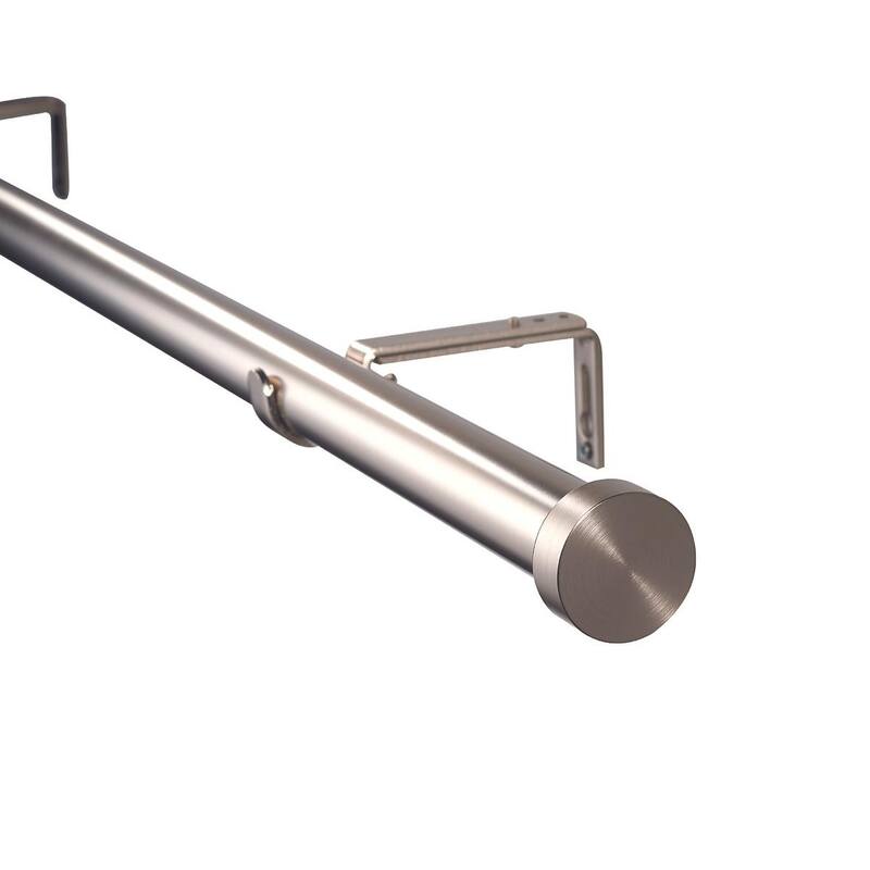 Linen Avenue End Cap Double Window Curtain Rod Set