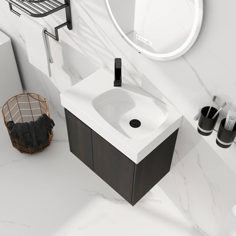 Beingnext 16''/20''/24"/30"/36" Bathroom Vanity with Sink, Floating Bathroom Vanity with Soft Close Door