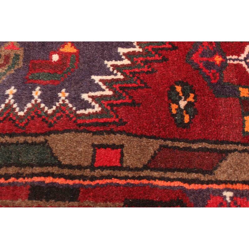 ECARPETGALLERY Hand-knotted Andelz Red Wool Rug - 4'2 x 6'7