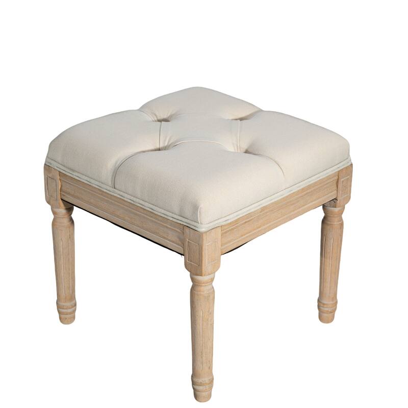 Small Padded Bench Square Upholstered Rustic Ottoman Bench Vanity Stools for Bedroom