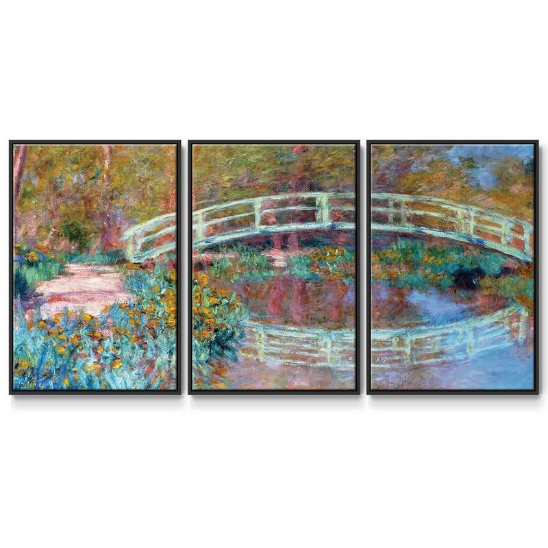 The Japanese Bridge (The Bridge in Monet's Garden), 1900 - Multi Piece Framed Canvas