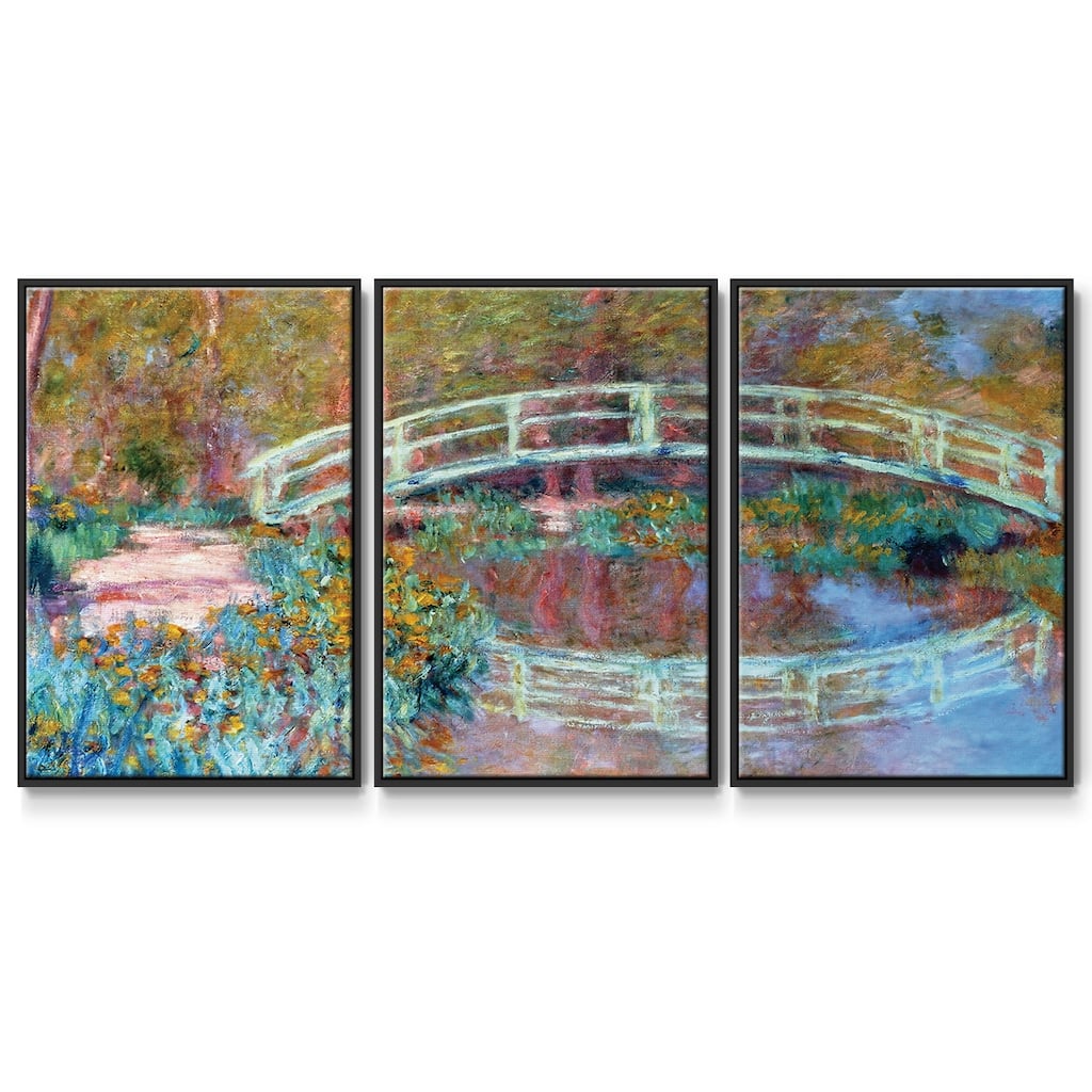 The Japanese Bridge (The Bridge in Monet's Garden), 1900 - Multi Piece Framed Canvas