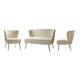Delicia 3 Piece Living Room Set with Golden Legs