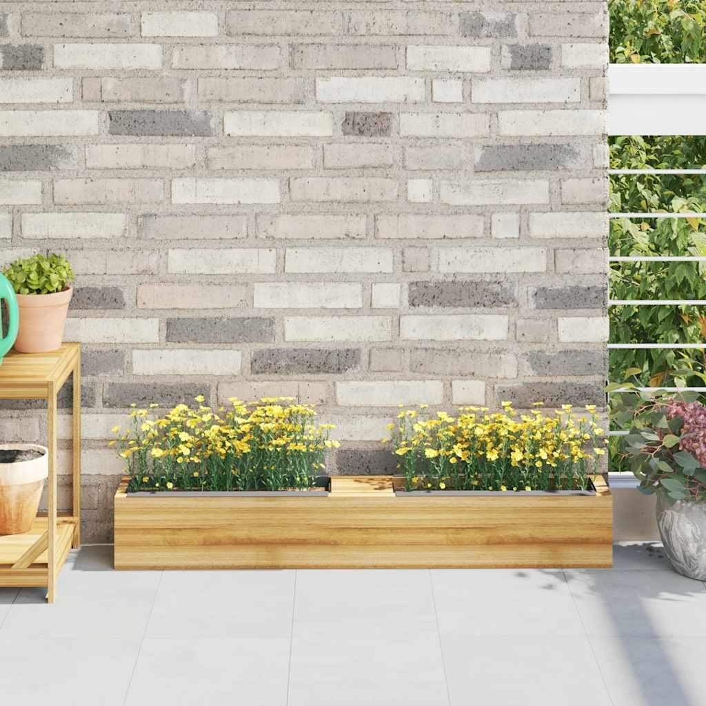 vidaXL Flower Box Set of 12 Gray Polypropylene 14.2 in x 5.3 in x 3.7 in - 14.2 in x 14.2 in x 3.7 in