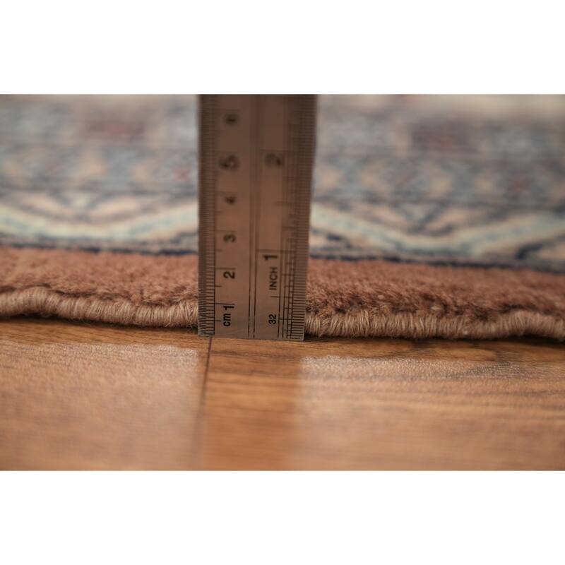 Hand Knotted Oriental 100% Wool Carpet Traditional Medallion Brown Bokhara Area Rug - 8' 11'' X 6' 1''