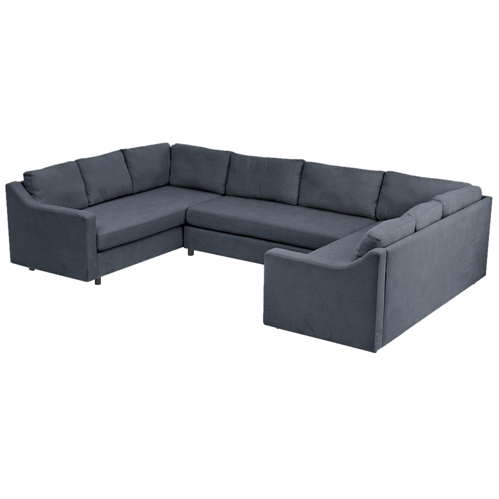 Removable Cushions Couch Set for Living Room U-shape Sectional Sofa Set  with Back Cushions and Wood Frame(Set of 3) - Bed Bath & Beyond - 39008968