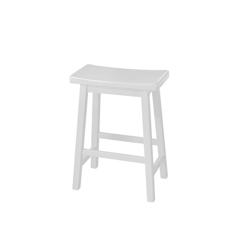 Simple Living Arizona 24-inch Solid Wood Counter Height Saddle Stool