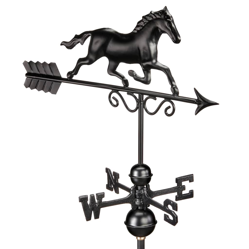 Galloping Horse Weathervane - Black Finish by Good Directions