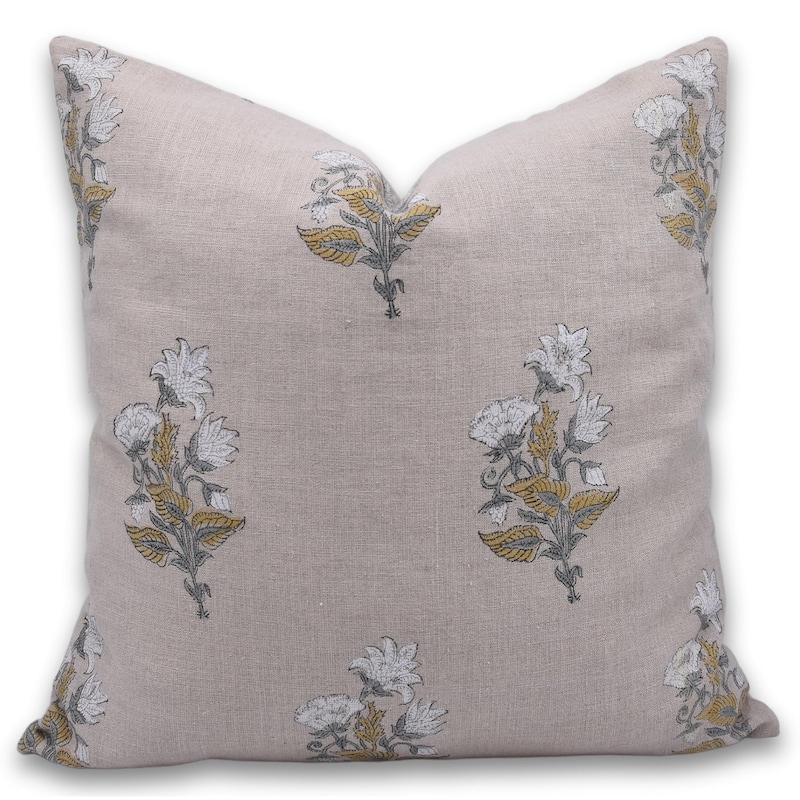 Fabdivine Linen Handmade Block print pillow Cover - Pillow Covers - 14" x 36"