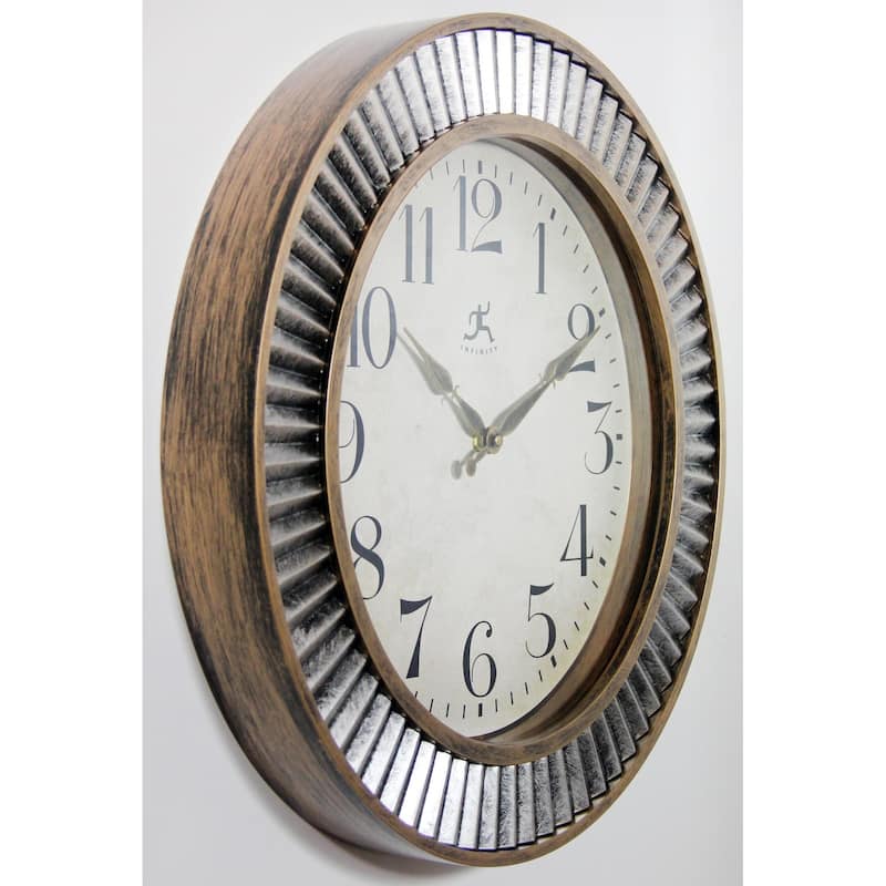 Ruche Rustic Industrial 16-inch Wall Clock by Infinity Instruments - 16 x 2 x 16