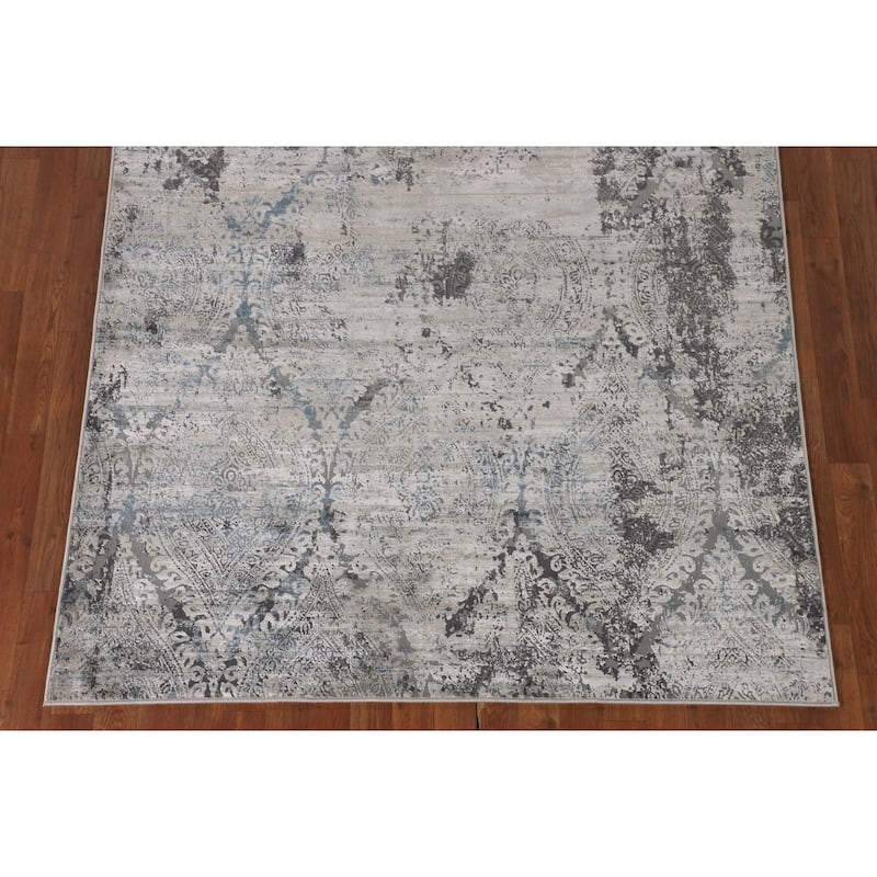 Multi-Color Abstract Turkish Area Rug Machine Made Carpet - 5'3" x 7'8"