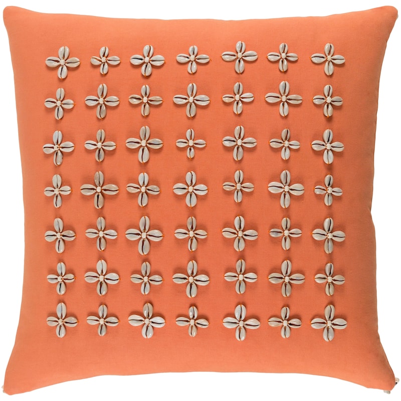 Decorative Rotorua Poppy 18-inch Throw Pillow Cover