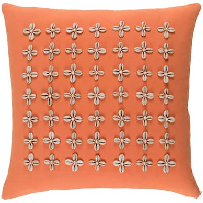 Decorative Rotorua Poppy 18-inch Throw Pillow Cover