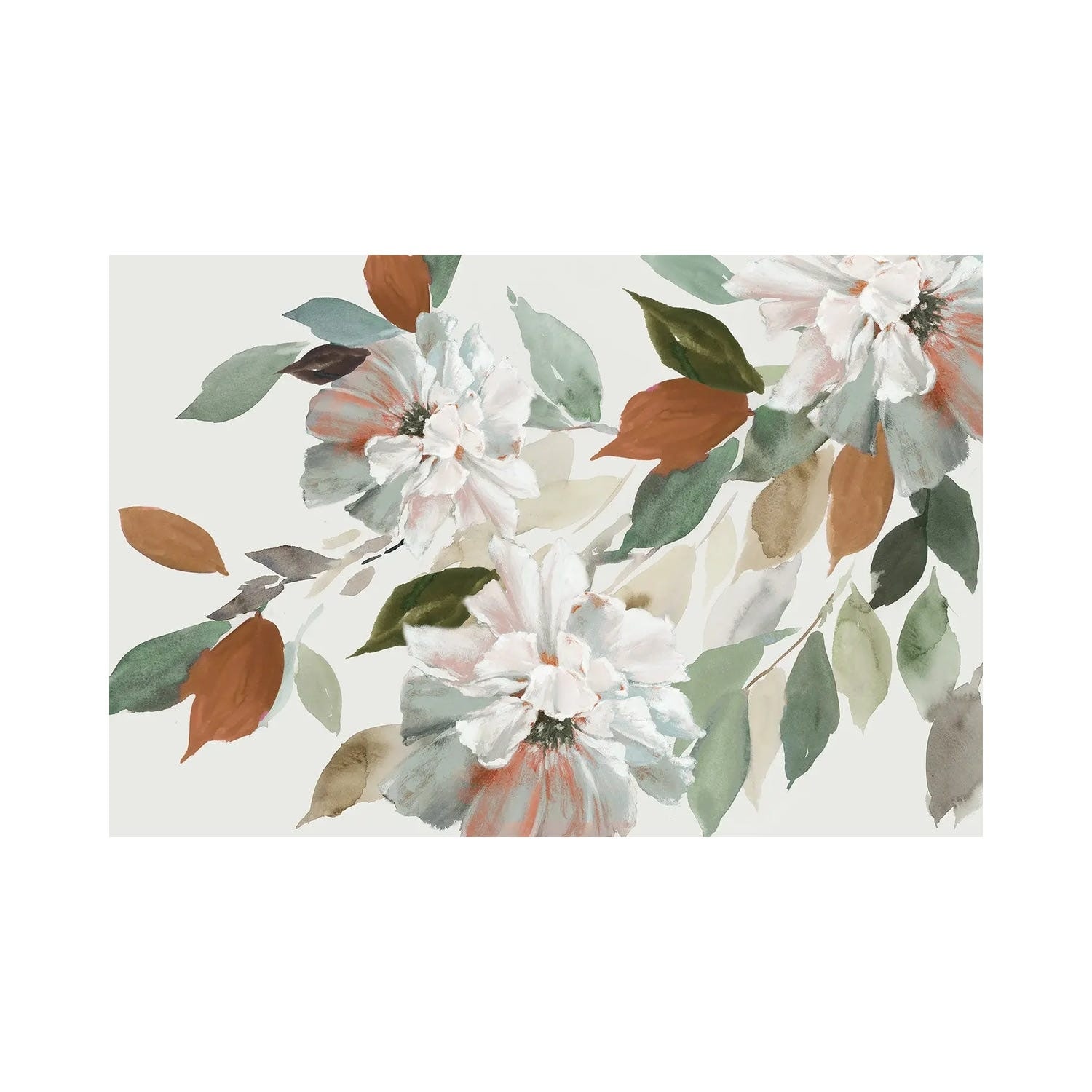 "Autumn Blooms On Soft Canvas" by PI Studio Canvas Print