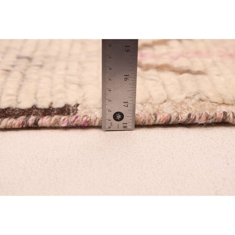 ECARPETGALLERY Hand-knotted Tangier Cream Wool Rug - 6'7 x 9'9