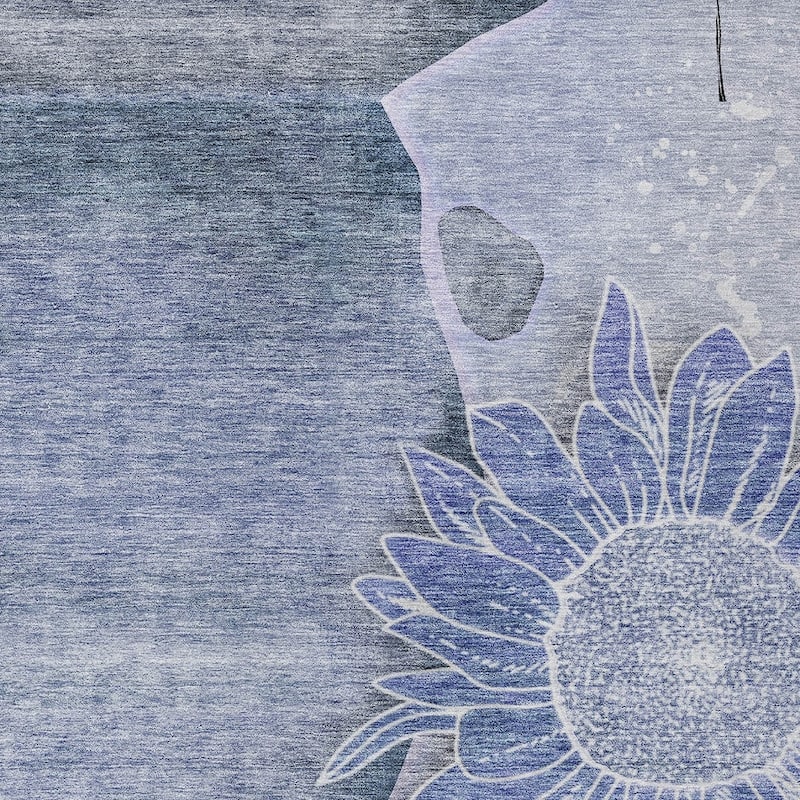 HomeRoots Floral Transitional Rectangle Outdoor Rug