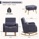 preview thumbnail 14 of 46, HOMYKA 27.95” Rocking Chair, Teddy Velvet Fabric with Pillow and Ottoman