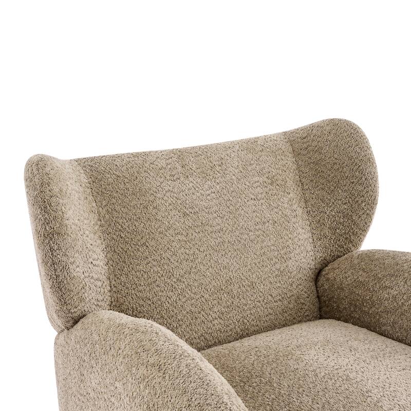 Christopher Knight Home - Wingback Modern Upholstered Club Chair with Wooden Legs