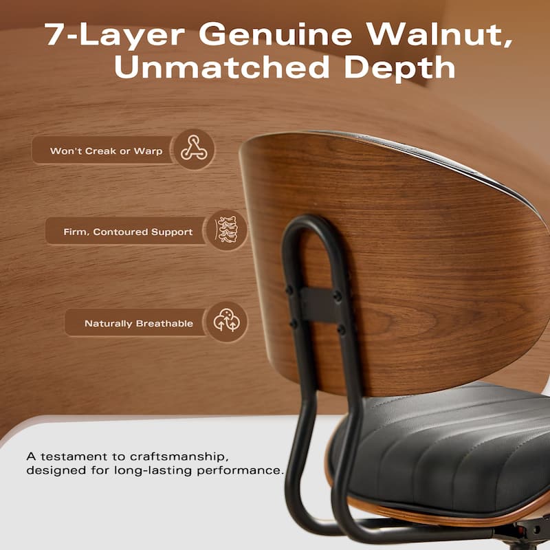 OVIOS Armless Adjustable Ergonomic Office Chair - N/A