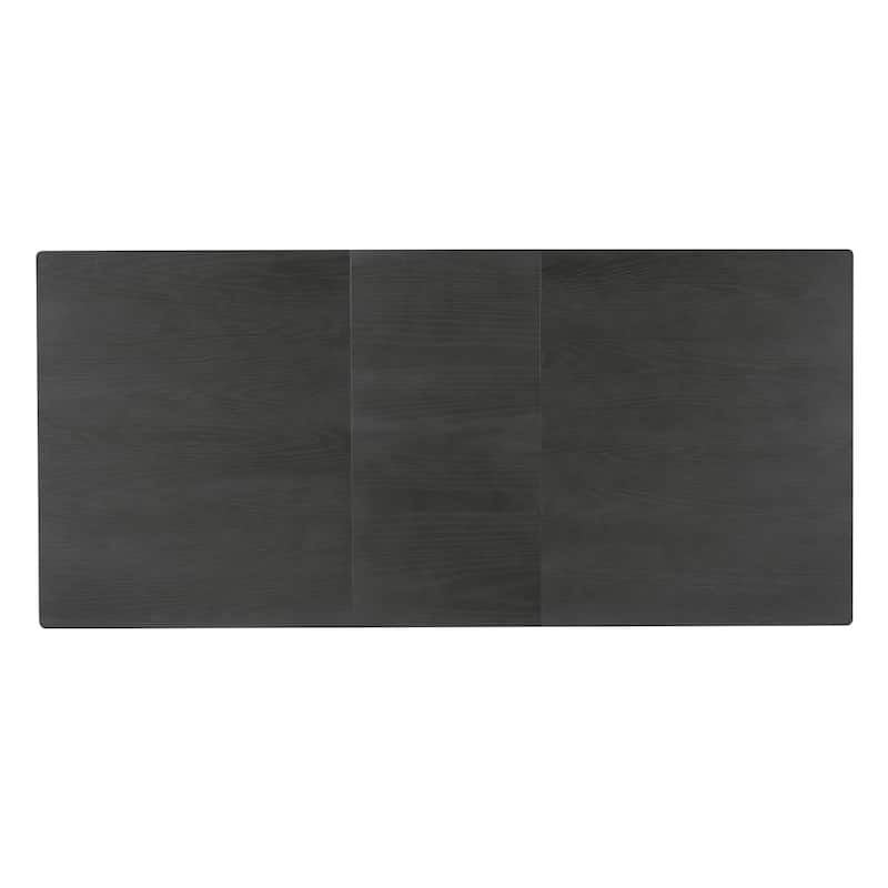 78.1'' Extendable Wood Dining Table Set with Removable Leaf and 6 Upholstered Dining Chairs