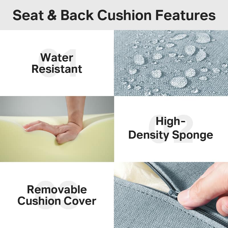 Ivora 24" W x 24" D x 6" T Water & Fade Resistant Outdoor Lounge Chair Replacement Cushion Set