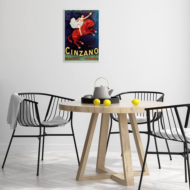 Stupell Cinzano Wine Advertisement Wall Plaque Art Design By Marcus Jules