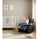 preview thumbnail 15 of 73, Oversized power recliner with heat, massage, 360 degrees swivel, and cup holder.