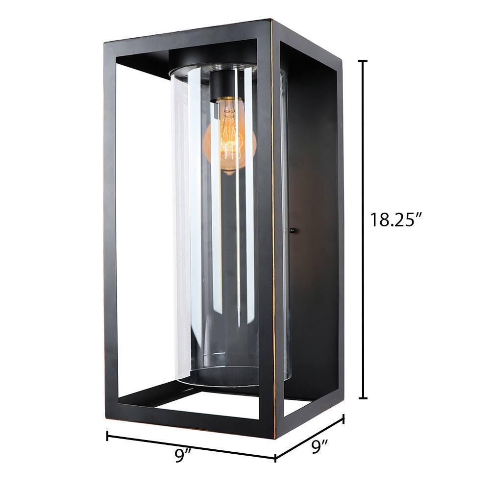 1 Light Outdoor Wall Lantern in Imperial Black