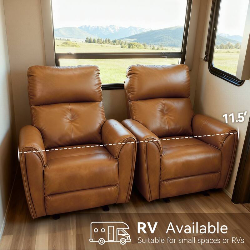 MCombo Power Small Recliners, Modern Zero Wall Hugger Recliners Chair with Lumbar Support, USB and Charging Ports, FSC Certified