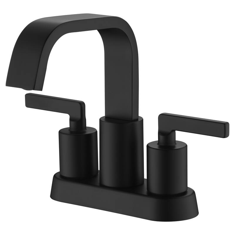 Ultra Faucets Ardua Collection Two-Handle 4" Centerset Lavatory Faucet - Matte Black UF46817