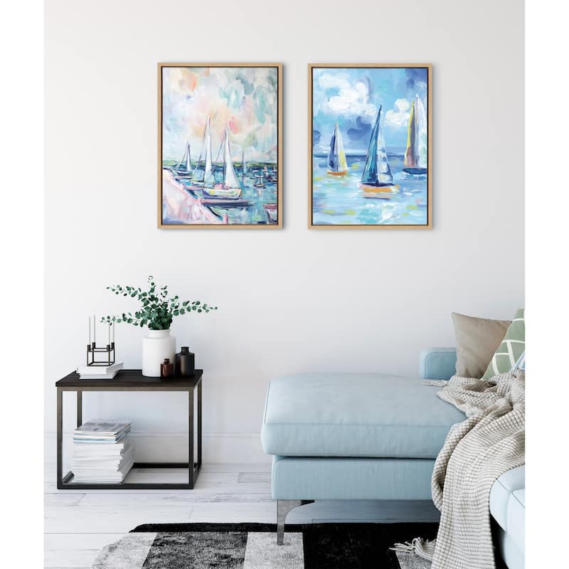 Kate and Laurel Sylvie Fish Creek Frame Canvas by Rachel Christopoulos