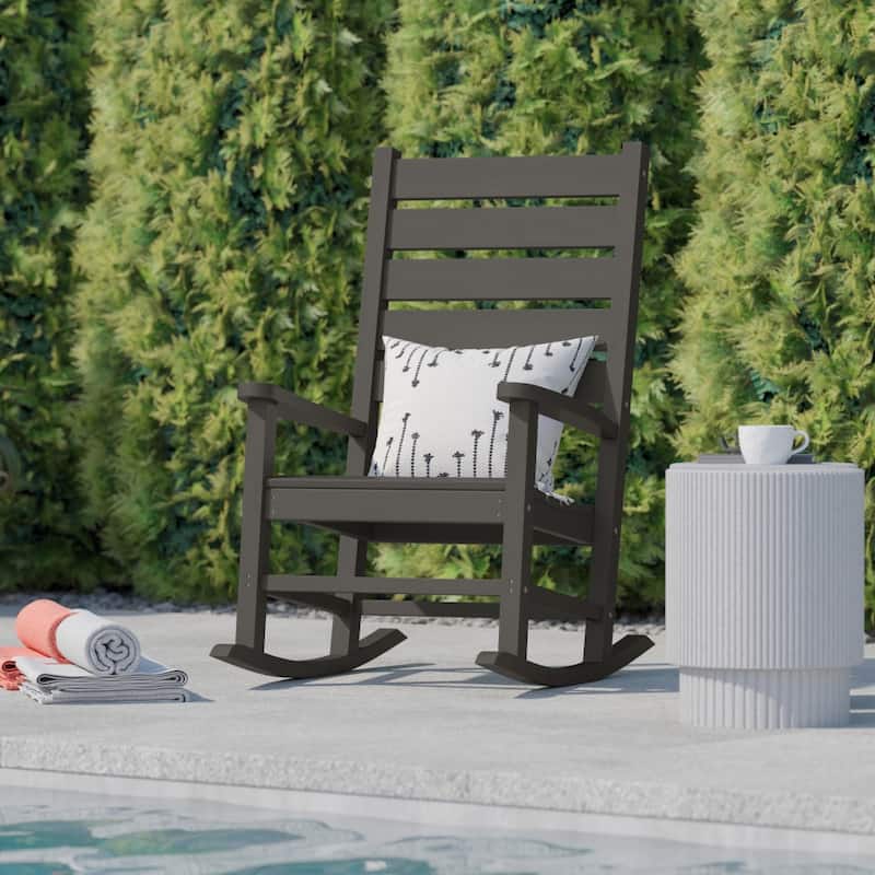 Classic Commercial Grade Outdoor All-Weather HDPE Rocking Chair
