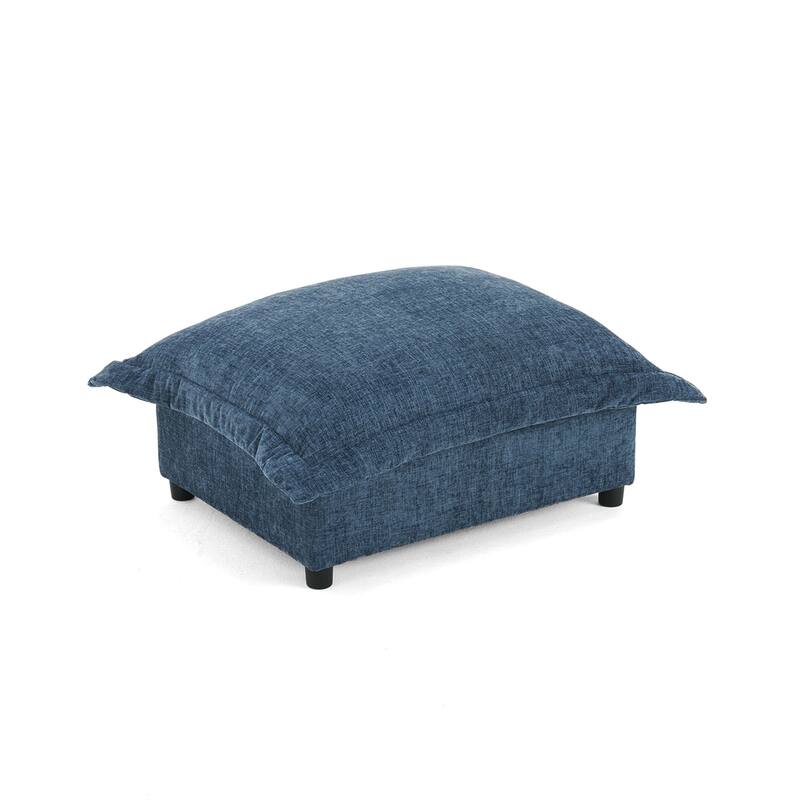 Modern Chenille Cloud Accent Ottoman