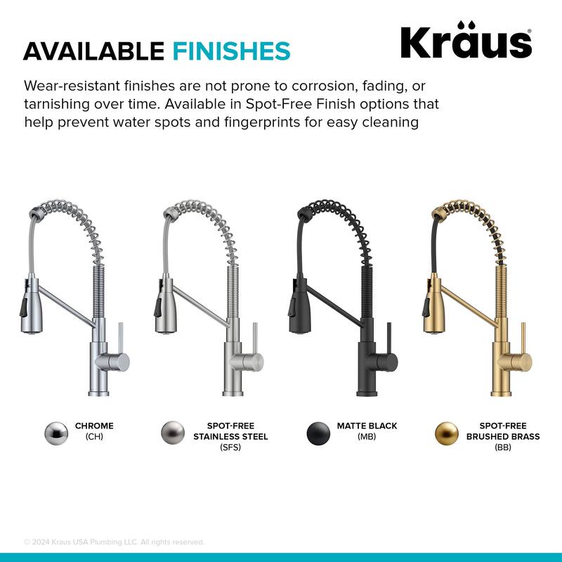 Kraus KPF-1617 Coda 1.8 GPM Single Hole Pre-Rinse Kitchen Faucet