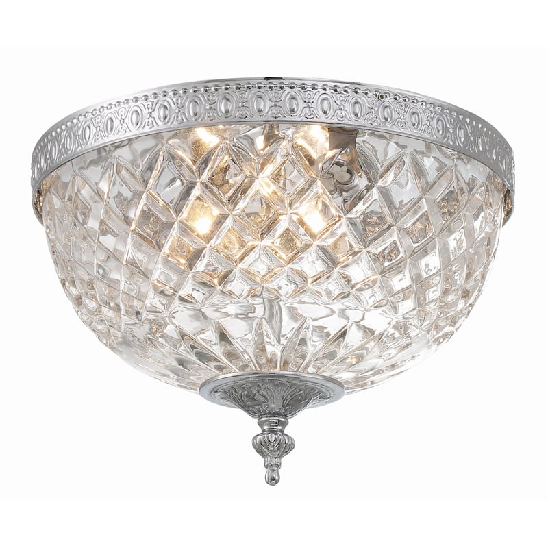 Crystorama Lighting Group Richmond 3 Light 12" Wide Flush Mount Bowl - Polished Chrome