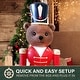 preview thumbnail 4 of 9, Fraser Hill Farm 48-inch Fiberglass Bear Nutcracker Playing Drum Figurine with Music - Multi
