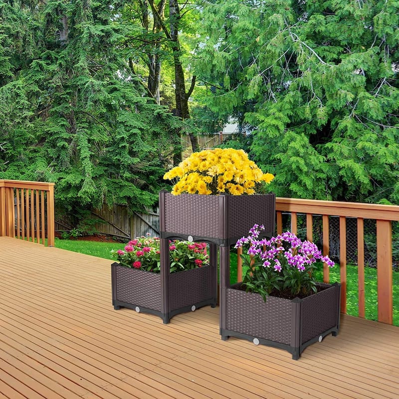 Elevated Planter Garden Box With Drain Plug Bed Bath & Beyond 37926046