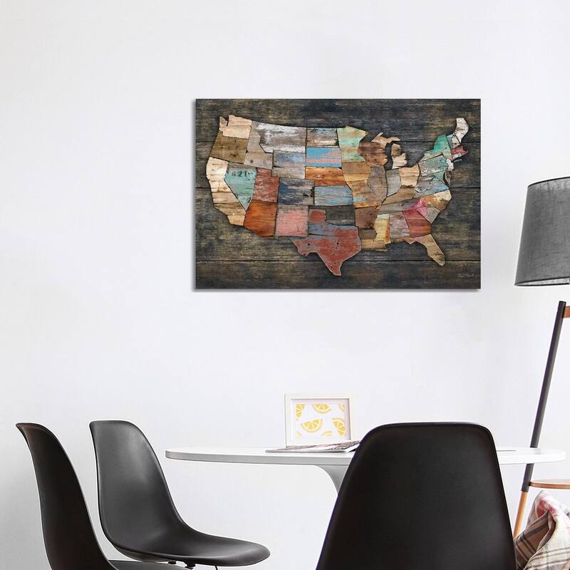 iCanvas "USA Map I" by Diego Tirigall Canvas Print - 26x40x1.5