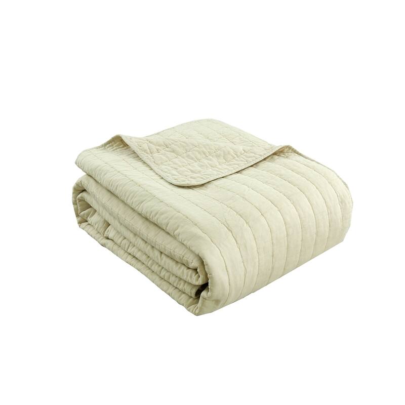 MarCielo 3PCS 100% Cotton Oversized Bedspread Set Coverlet Quilt Set Stitching