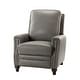 preview thumbnail 54 of 67, HULALA HOME Cigar Mid-century Modern Genuine Leather Recliner with Solid Wood Legs and Nailhead Trim