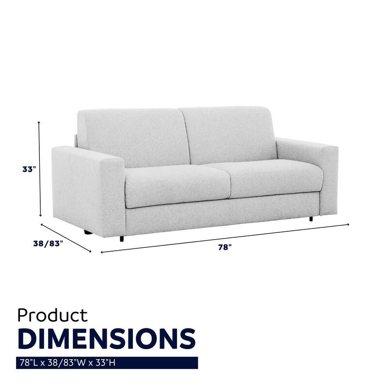 Stearns & Foster® Giotto 78 in. Full Sleeper Sofa with Memory Foam Mattress