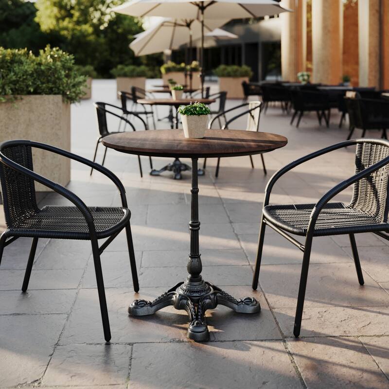 Commercial All-Weather HPL Tabletop with Bistro Base