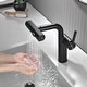 preview thumbnail 6 of 12, Modern 180 Degree Swivel Single Handle Bathroom Faucet with Pull Down Sprayer 3-Function Mode