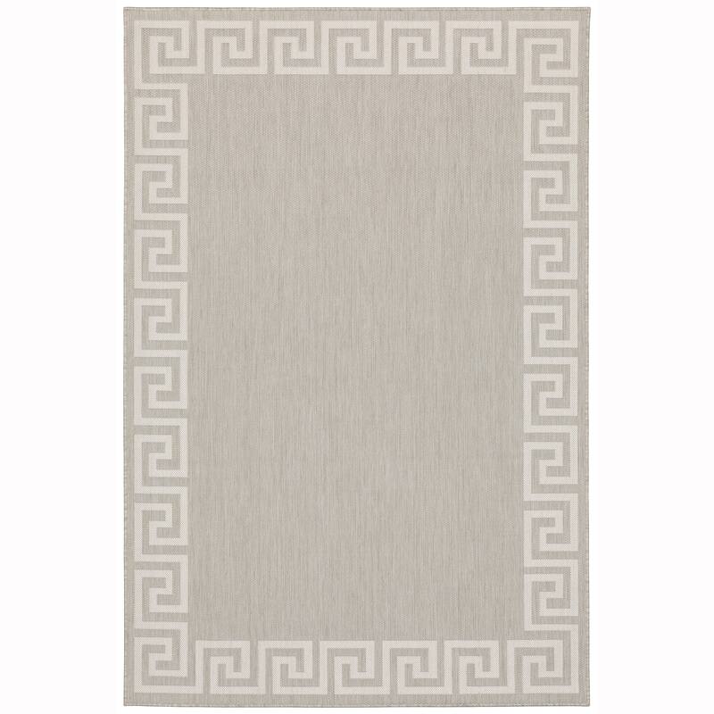 Vista Home Palmetto Greek Key Border Indoor/ Outdoor Area Rug