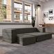 preview thumbnail 66 of 115, Porch & Den California King Convertible Sleeper Sofa and Ottomans